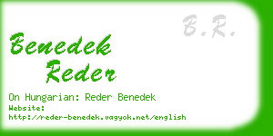 benedek reder business card